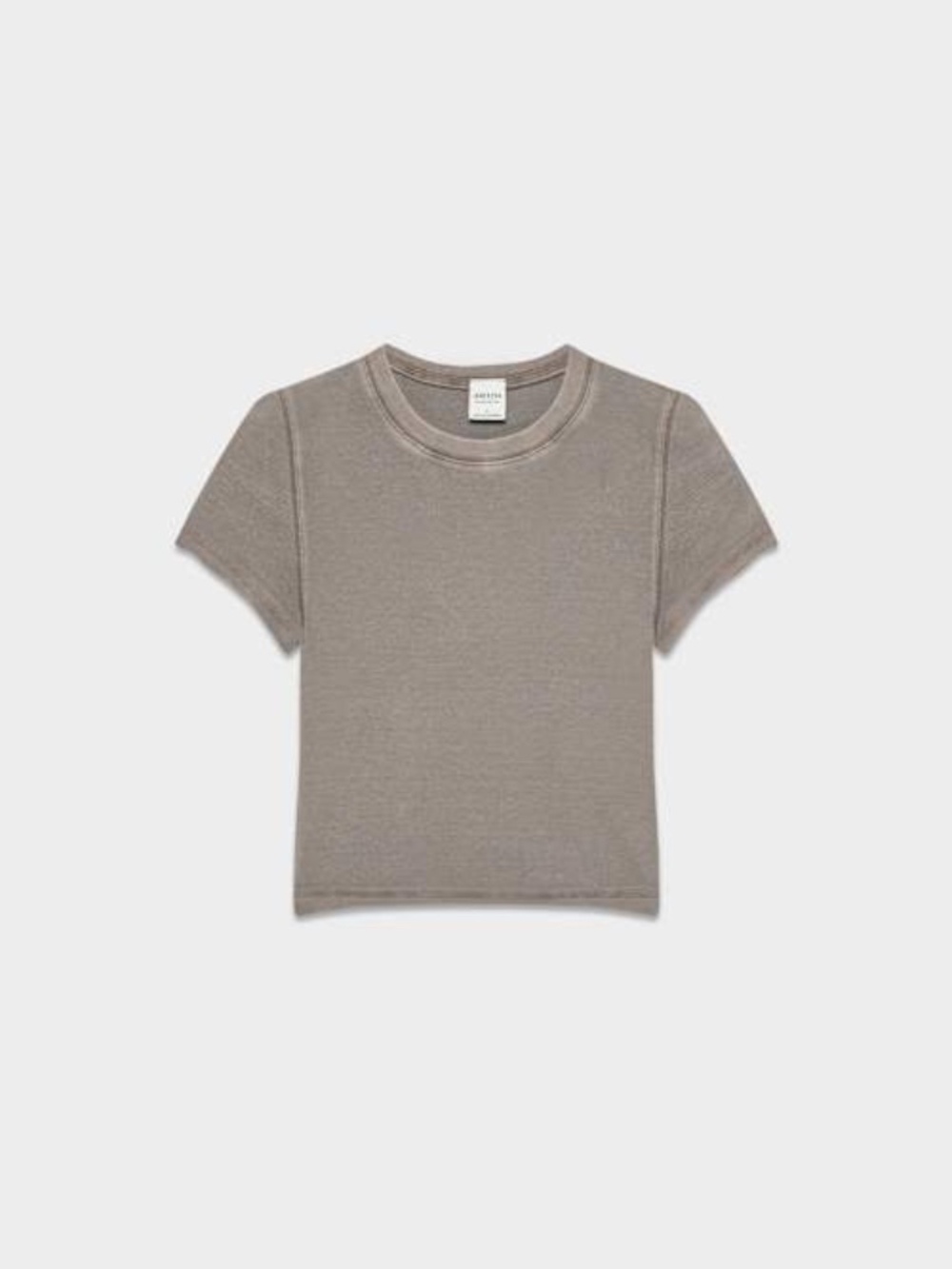 Aritzia Homestretch Crew Waist T-Shirt in Faded Turner Taupe (S)